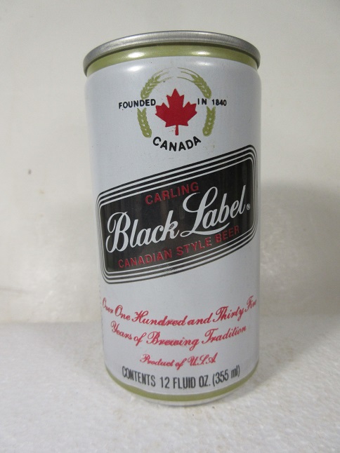 Black Label Canadian Style Beer - Heileman - large contents bf - Click Image to Close